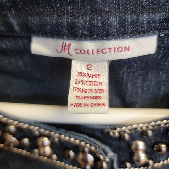 JM Collection Denim Jacket - Picture 2 of 9